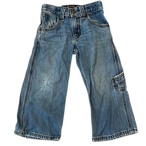 Levi Strauss jeans signature workwear blue denim adjustable size 4 boys pants